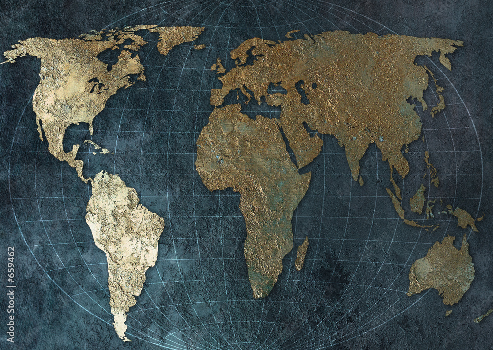 Naklejka premium world map