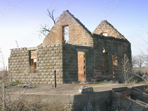 abandoned old farm house