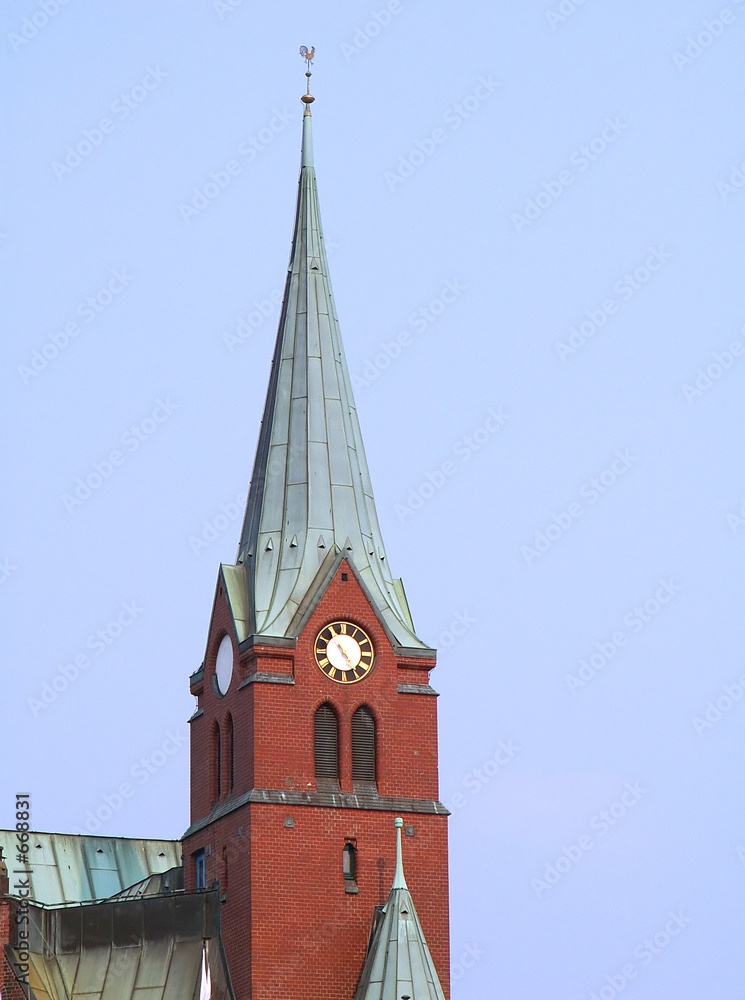 old german church tower