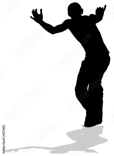 active boy silhouette