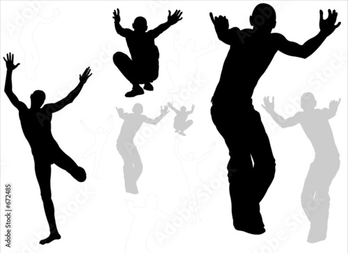 active boy silhouette