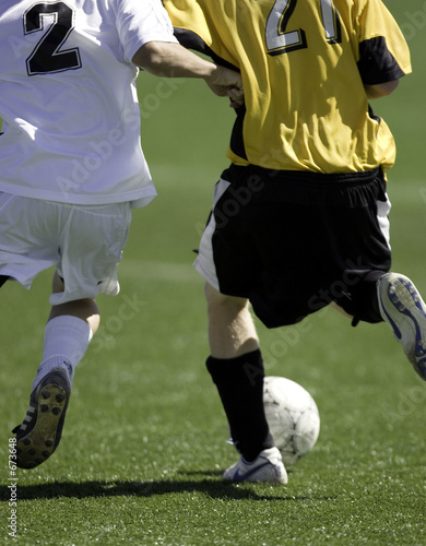 attacking the soccer ball