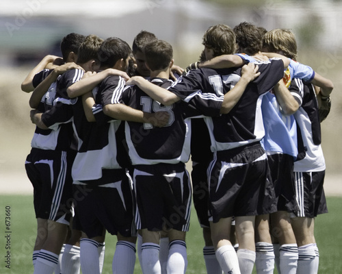 soccer team huddle © Michael Chamberlin
