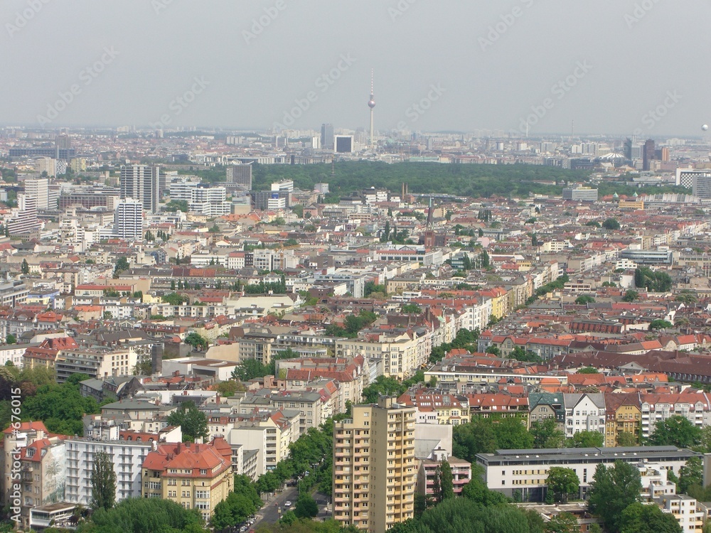 Obraz premium fernsehturm vom funkturm gesehen