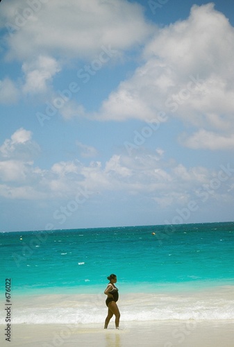 woman on a beach