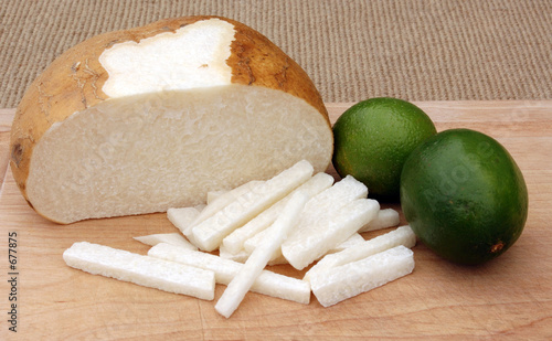 jicama and limes