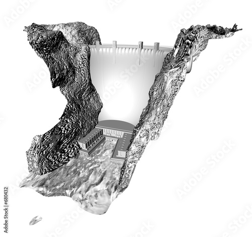  3d dam render