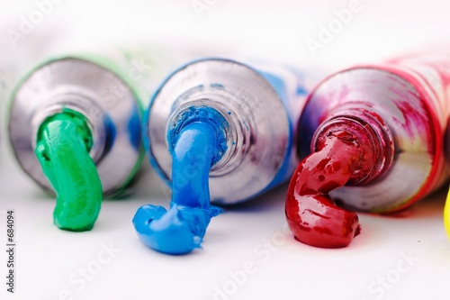 colorful paint tubes