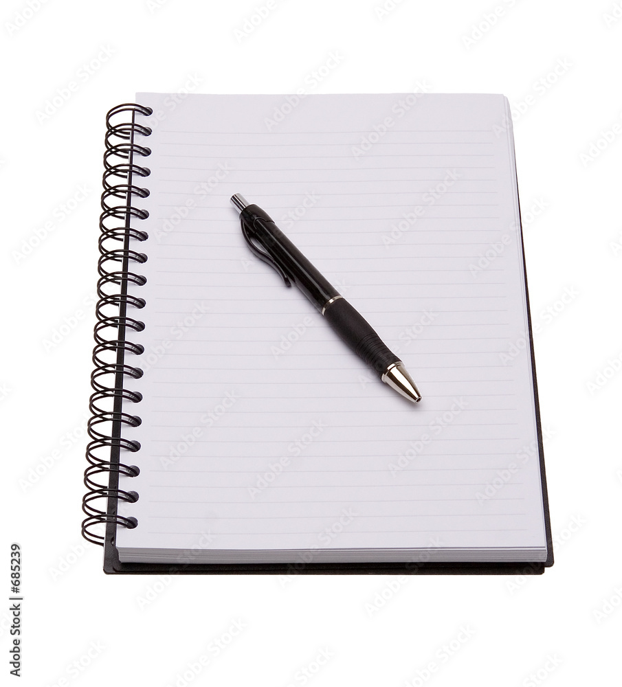 notebook and pen isolated on white notebook and pen isolated on white