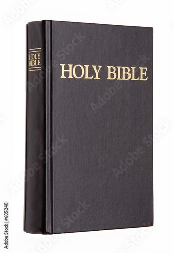 Print op canvas holy bible isolated on white