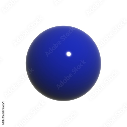 simple blue 3d ball