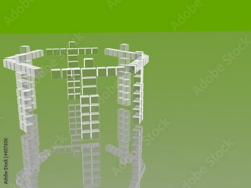 six green transparent team business