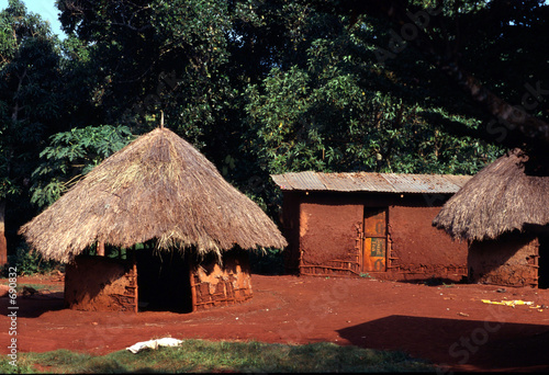 mud huts