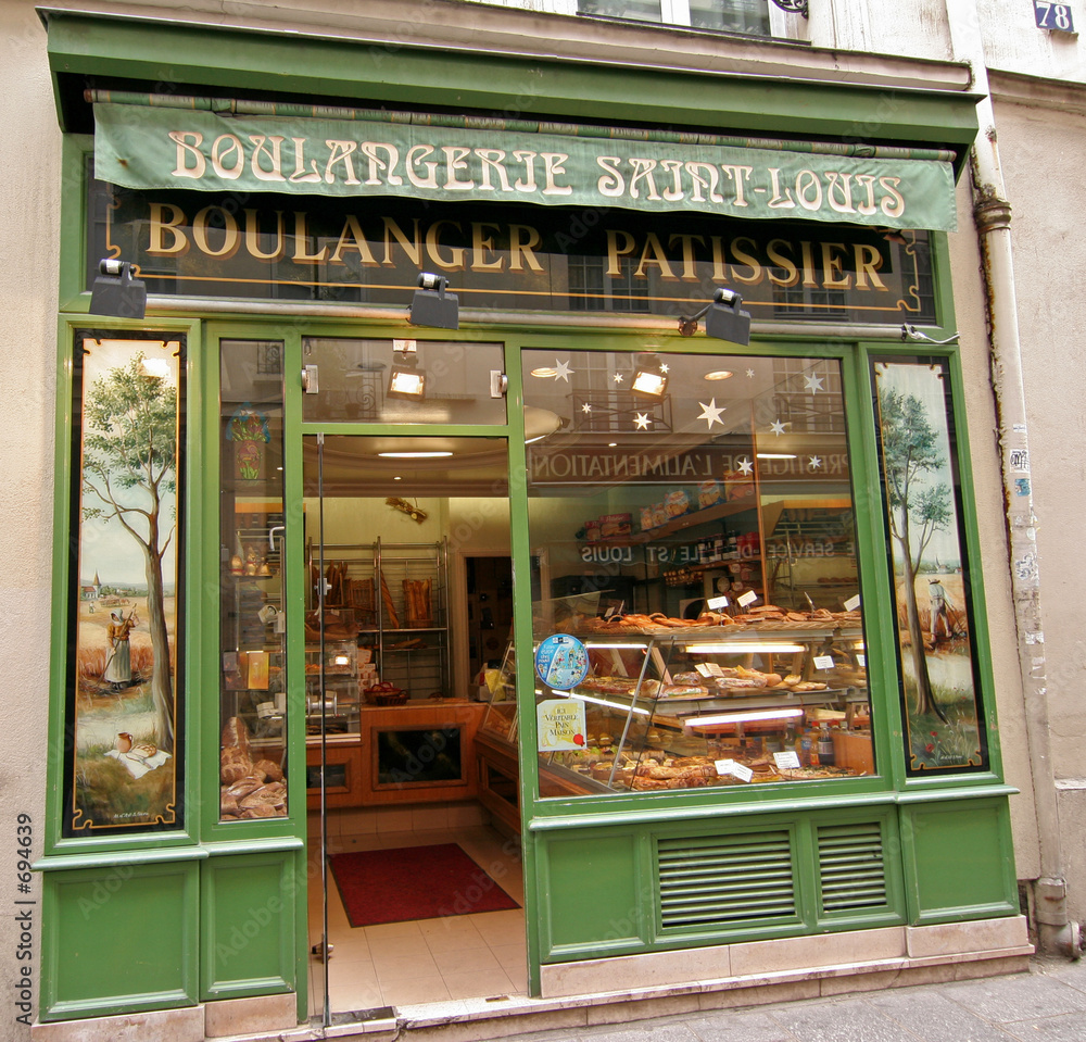 Naklejka premium Piekarnia w Paryżu