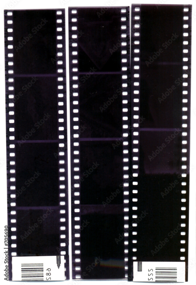 scan of negative strips