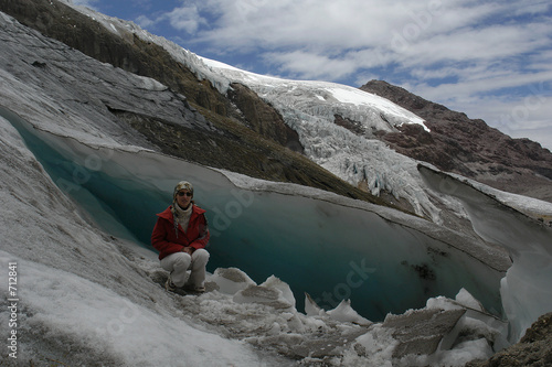 glacier of a volcano cayambe