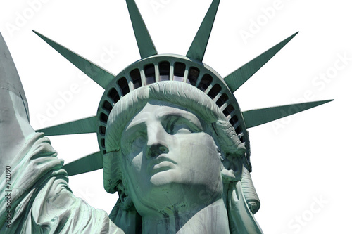 statue of liberty isolated close up