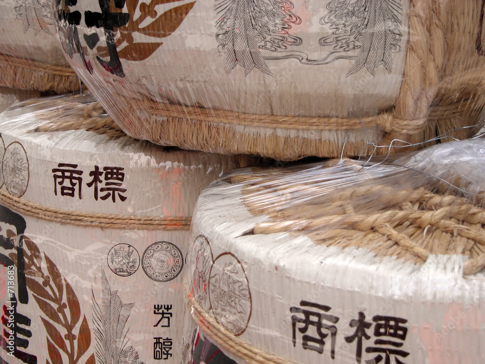 Obraz premium sake barrels