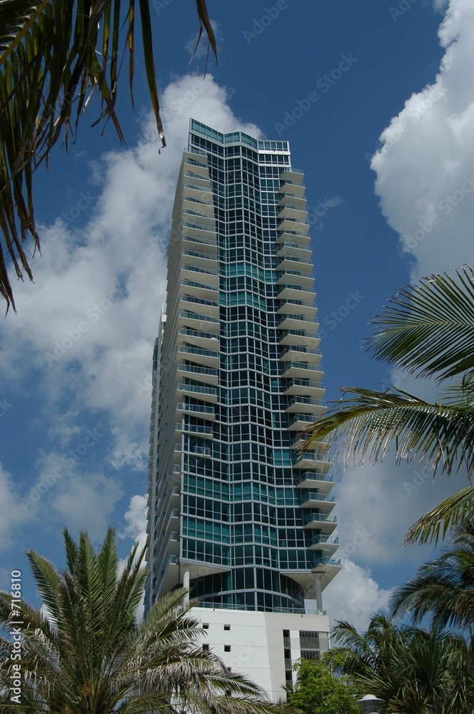 art deco skyscraper in miami beach, florida, u.s.a