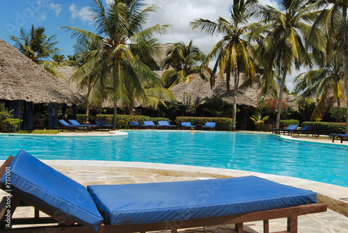 swimming pool of a luxurious resort in zanzibar
