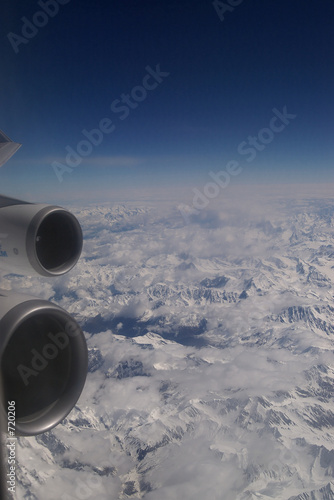 flying over the alps