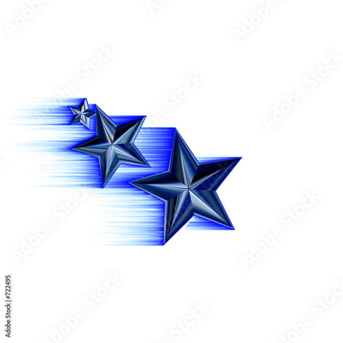 blue 3d shooting stars