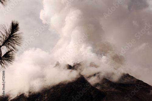 indonesia, java: merapi eruption, may 2006 photo