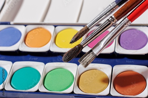 paintbox with brush