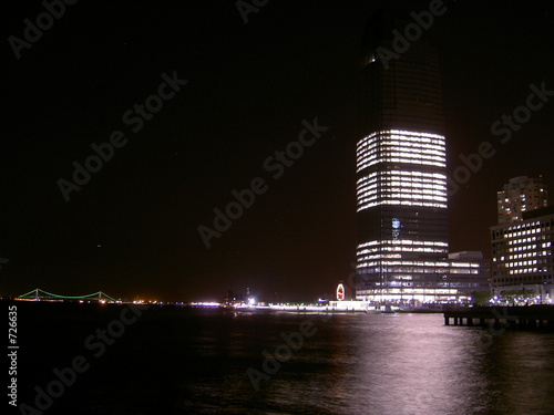 night view of jersey city