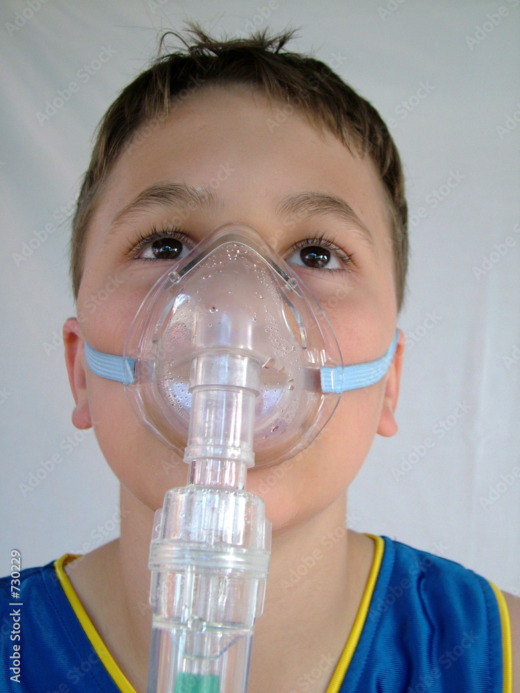 Fotografie boy on asma  medication