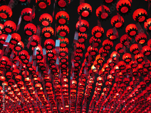 lotus lanterns on buddha's birthday, korea