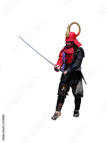samurai with sword-fighting position
