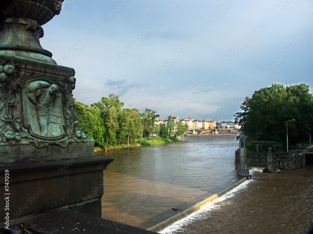 Naklejka premium moldau in prag