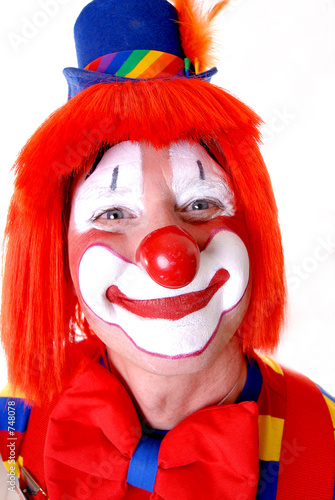 grinning circus clown
