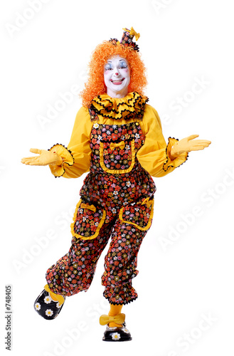 Canvas Print dancing clown