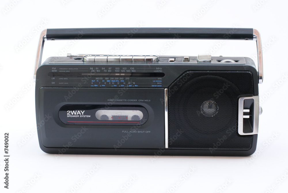 portable radio cassette recorder