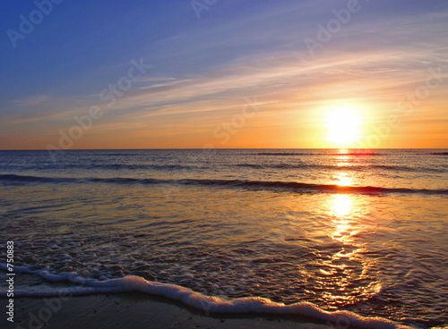 sunset over seascale beach