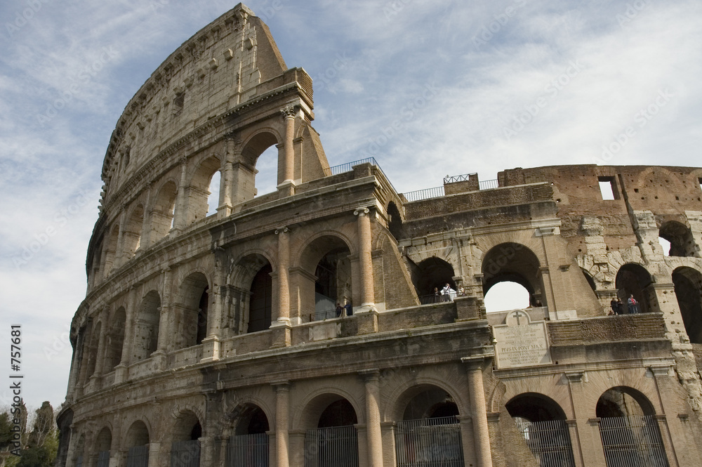 close view of the colosseum, Rome, Italy