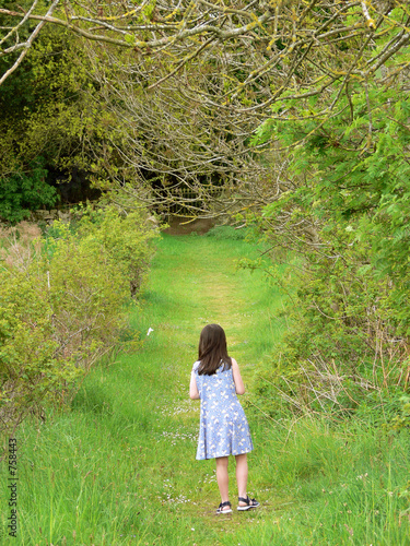 girl on path