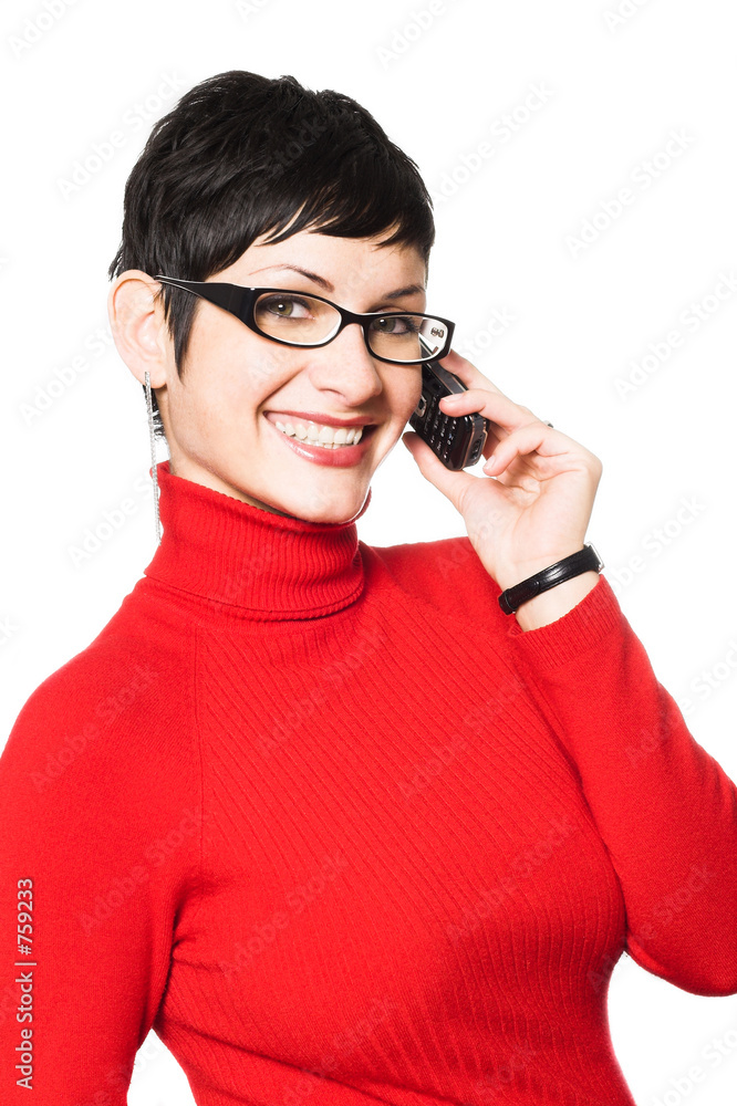secretary talks on mobile