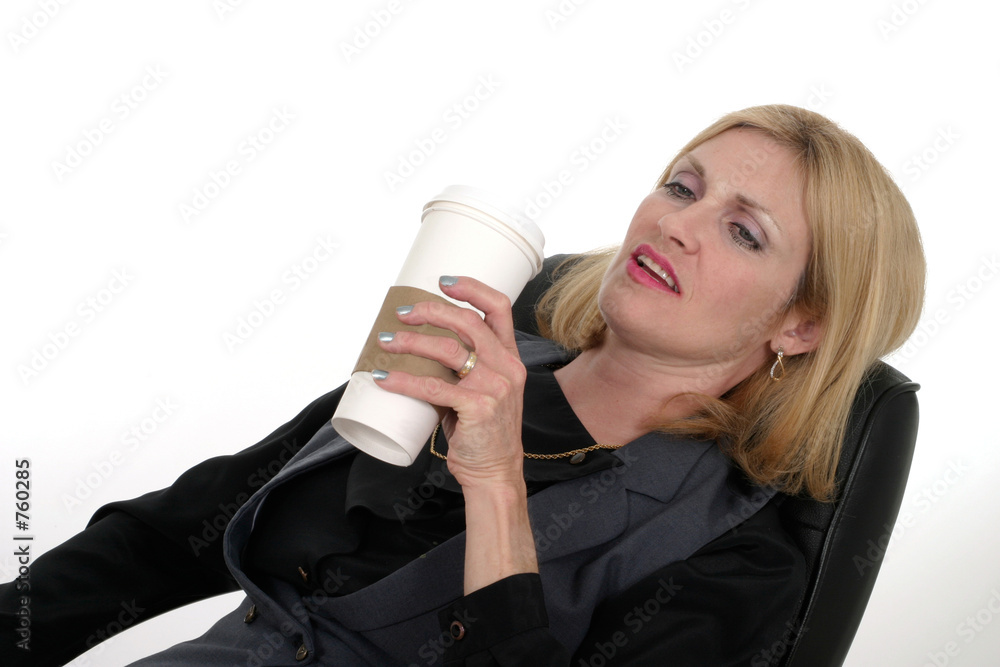 attractive business woman relaxing with coffee attractive business woman relaxing with coffee
