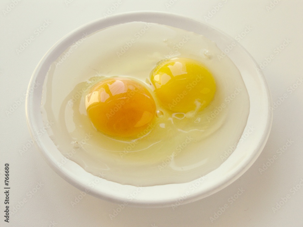 two raw hen's eggs two raw hen's eggs