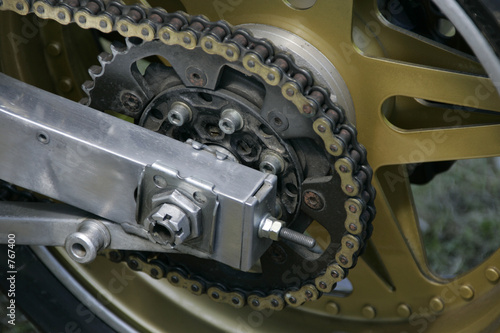 racebike wheel details photo