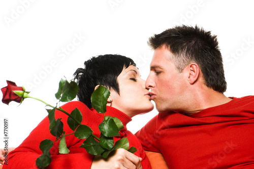 Картината върху платно love kiss