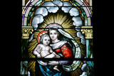 stained glass - mary and jesus