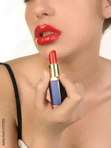 closeup makeup and lipstick photo