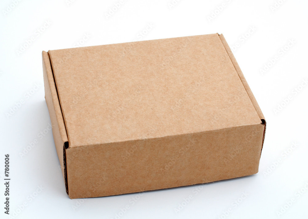 Fotografie an closed cardboard box