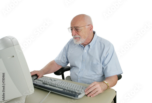 sr man confused by computer