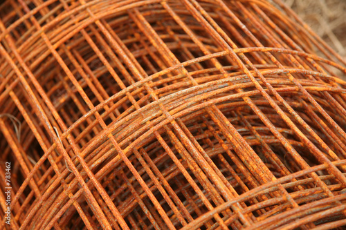 rusty fencing material