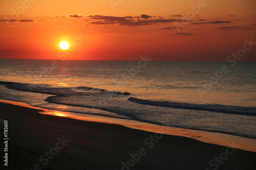east coast beach sunrise.